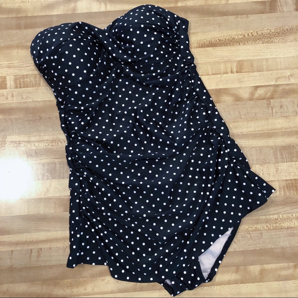 Merona Polka Dot Strapless Swimsuit